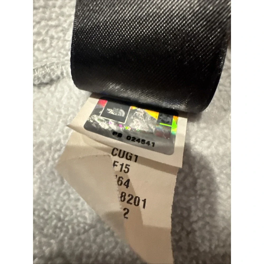 The North Face Jacket Mens Large Gray Fleece Full Zip Colorblock Pockets Hiking